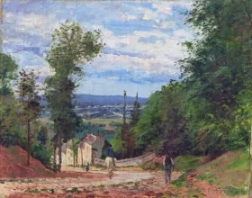 La Route de Marly, Louveciennes by Camille Pissarro La Route de Marly, Louveciennes by Camille Pissarro
