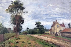 Maison de Monsieur Musy, Louveciennes 1870 by Camille Pissarro