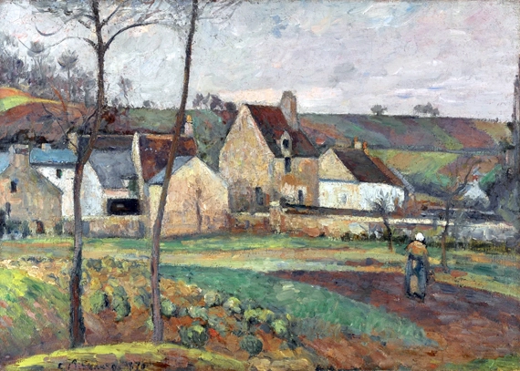 Paysage à L'hermitage, Pontoise by Camille Pissarro