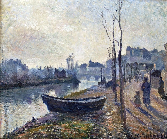 Quai du Pothuis, banks of the Oise 1882 by Camille Pissarro