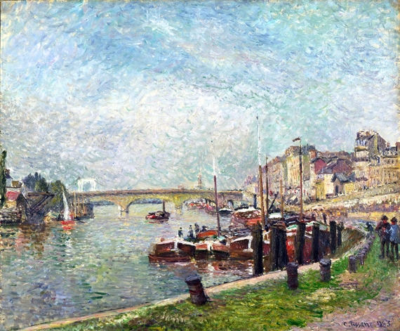 Quai Napoléon, Rouen 1883 by Camille Pissarro