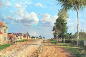 Route de Versailles, Rocquencourt 1871 by Camille Pissarro