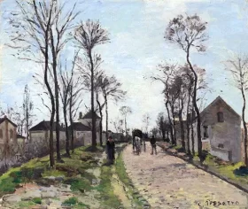La route de Saint-Germain, Louveciennes, 1870 by Camille Pissarro