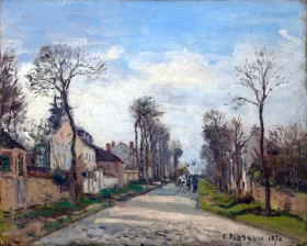 Route de Versailles, Louveciennes 1870 by Camille Pissarro