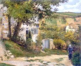 Rue de la Côte-du-Jalet, the 'Rondest House', Pontoise 1874 by Camille Pissarro