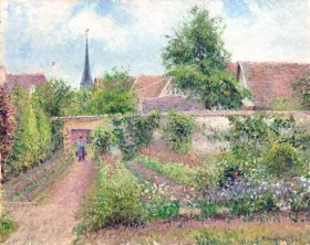 Vegetable Garden, Overcast Morning, Eragny 1901 by Camille Pissarro