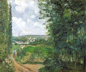 View from the Gratte-Coqs Hill, Pontoise 1878 by Camille Pissarro View from the Gratte-Coqs Hill, Pontoise 1878 by Camille Pissarro