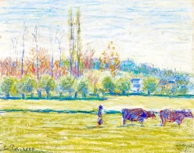 Les Prés à Eragny 1887 by Camille Pissarro Les Prés à Eragny 1887 by Camille Pissarro