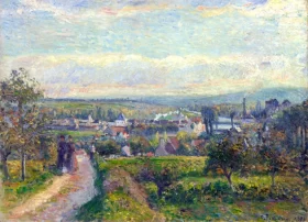 View of Saint-Ouen-l’Aumône 1876 by Camille Pissarro View of Saint-Ouen-l’Aumône 1876 by Camille Pissarro
