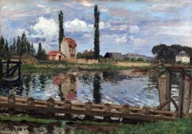 Banks of the Seine at Port Marly 1871 by Camille Pissarro