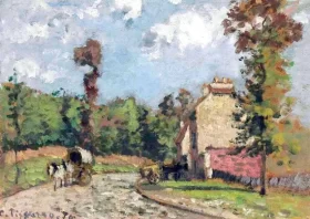 La route de Versailles, Marly-le-Roi, 1870 by Camille Pissarro La route de Versailles, Marly-le-Roi, 1870 by Camille Pissarro