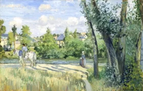 Sunlight on the Road, Pontoise 1874 by Camille Pissarro Sunlight on the Road, Pontoise 1874 by Camille Pissarro