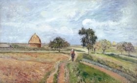 El antiguo camino de Ennery, Pontoise, 1877 by Camille Pissarro El antiguo camino de Ennery, Pontoise, 1877 by Camille Pissarro