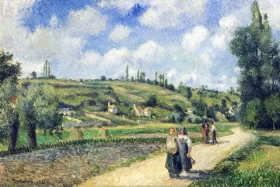 Landscape near Pontoise, the Auvers Road, 1881 by Camille Pissarro Landscape near Pontoise, the Auvers Road, 1881 by Camille Pissarro