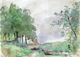 Landschaft bei Pontoise 1872 by Camille Pissarro Landschaft bei Pontoise 1872 by Camille Pissarro