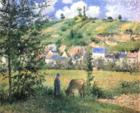 Paysage à Chaponval 1880 by Camille Pissarro Paysage à Chaponval 1880 by Camille Pissarro