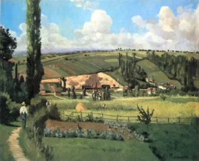 Paysage aux Pâtis, Pontoise 1868 by Camille Pissarro Paysage aux Pâtis, Pontoise 1868 by Camille Pissarro