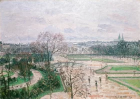 The Tuileries Garden in the Rain 1899 by Camille Pissarro The Tuileries Garden in the Rain 1899 by Camille Pissarro