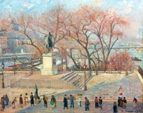 Statue d'Henri IV, matin, soleil 1902 by Camille Pissarro Statue d'Henri IV, matin, soleil 1902 by Camille Pissarro