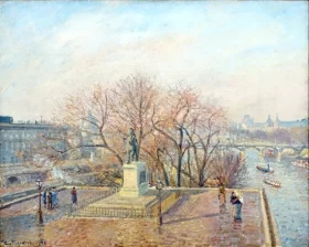 Statue of Henri IV, Morning, Winter Sunlight 1900 by Camille Pissarro
