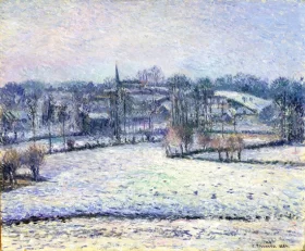 Scène de neige à Éragny (1884) by Camille Pissarro Scène de neige à Éragny (1884) by Camille Pissarro
