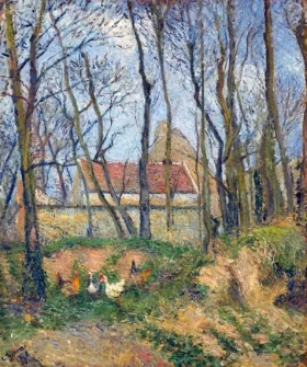 La sente des Pouilleux, Pontoise, 1878 by Camille Pissarro La sente des Pouilleux, Pontoise, 1878 by Camille Pissarro