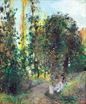 Dans le bois de l'Hermitage 1877 by Camille Pissarro Dans le bois de l'Hermitage 1877 by Camille Pissarro