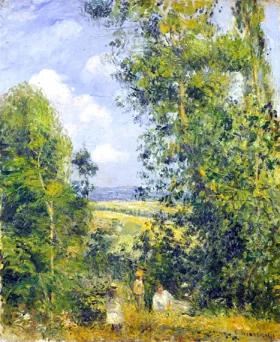 Resting under trees near Pontoise, 1878 by Camille Pissarro Resting under trees near Pontoise, 1878 by Camille Pissarro