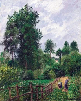 Paysage avec peupliers, temps gris, Eragny 1899 by Camille Pissarro Paysage avec peupliers, temps gris, Eragny 1899 by Camille Pissarro