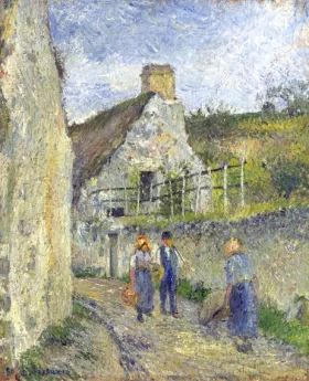 Rue des Roches au Valhermeil, Auvers Sur Oise, 1880 by Camille Pissarro Rue des Roches au Valhermeil, Auvers Sur Oise, 1880 by Camille Pissarro