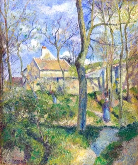 The Path to Les Pouilleux, Pontoise 1881 by Camille Pissarro The Path to Les Pouilleux, Pontoise 1881 by Camille Pissarro