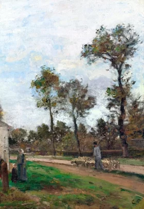 Route à Louveciennes 1870 by Camille Pissarro Route à Louveciennes 1870 by Camille Pissarro