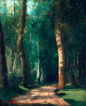 Allée Dans Une Fôret 1859 by Camille Pissarro Allée Dans Une Fôret 1859 by Camille Pissarro