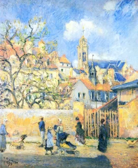 Le Parc Aux Charrettes, Pontoise 1878 by Camille Pissarro Le Parc Aux Charrettes, Pontoise 1878 by Camille Pissarro
