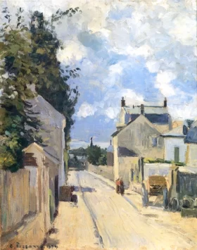 Rue de L´Hermitage Pontoise 1874 by Camille Pissarro