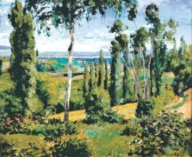 La Campagne aux Environs de Conflans Sainte-Honorine 1874 by Camille Pissarro