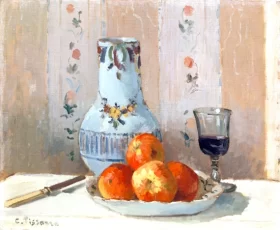 Still Life with Apples and Pitcher, 1872 by Camille Pissarro Still Life with Apples and Pitcher, 1872 by Camille Pissarro