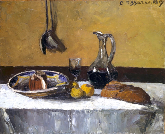 Still Life 1867 by Camille Pissarro, oil painting reproduction on canvas Still Life 1867 by Camille Pissarro