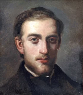 Portrait of the Painter Fritz Melbye by Camille Pissarro