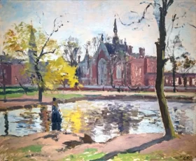 Dulwich College, London 1871 by Camille Pissarro Dulwich College, London 1871 by Camille Pissarro