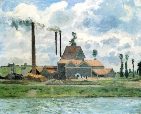 Factory near Pontoise 1873 by Camille Pissarro