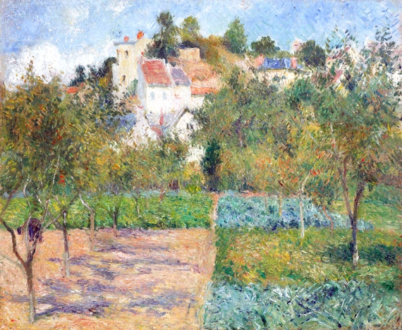 Le Jardin de Maubuisson, L’Hermitage, Pontoise by Camille Pissarro, oil painting reproduction on canvas Le Jardin de Maubuisson, l'Hermitage, Pontoise by Camille Pissarro