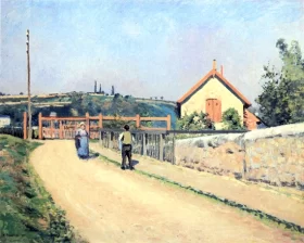 The Railway Crossing at Les Pâtis near Pontoise 1873 by Camille Pissarro The Railway Crossing at Les Pâtis near Pontoise 1873 by Camille Pissarro