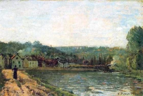 Banks of the Seine at Bougival 1871 by Camille Pissarro
