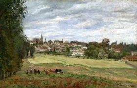 View of the Village of Marly-le-Roi 1870 by Camille Pissarro View of the Village of Marly-le-Roi 1870 by Camille Pissarro