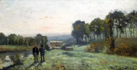 La Machine de Marly à Bougival 1869 by Camille Pissarro