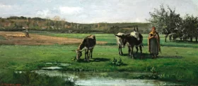 Donkeys on pasture 1862 by Camille Pissarro Donkeys on pasture 1862 by Camille Pissarro