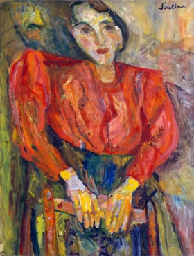 Woman in Red Blouse 1919 by Chaïm Soutine Woman in Red Blouse 1919 by Chaïm Soutine