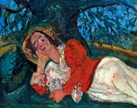 La sieste (Femme étendue sous un arbre) 1934 by Chaïm Soutine