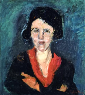 La Femme au col rouge 1929 by Chaïm Soutine